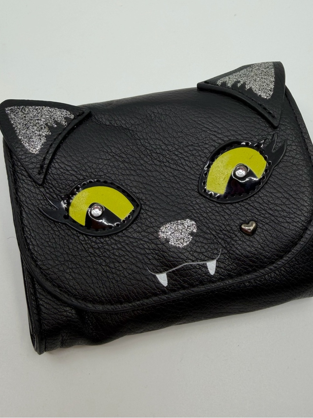 Betsey Johnson Black Cat Vampire Wallet Kawaii Goth